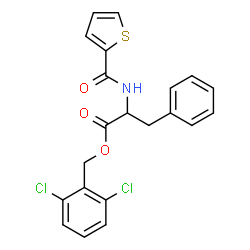ChemSpider 2D Image | 2,6-Dichlorobenzyl N-(2-thienylcarbonyl)phenylalaninate | C21H17Cl2NO3S