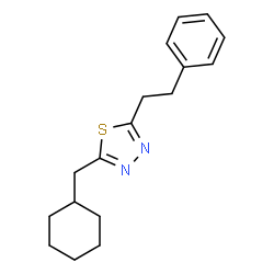 ChemSpider 2D Image | 2-(Cyclohexylmethyl)-5-(2-phenylethyl)-1,3,4-thiadiazole | C17H22N2S