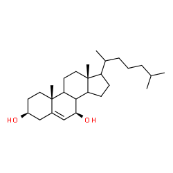 ChemSpider 2D Image | (3beta,7beta,8xi,9xi,14xi,17xi,20xi)-Cholest-5-ene-3,7-diol | C27H46O2