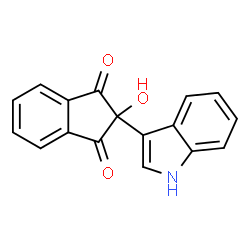 ChemSpider 2D Image | 2-Hydroxy-2-(1H-indol-3-yl)-1H-indene-1,3(2H)-dione | C17H11NO3