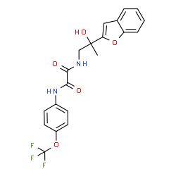 ChemSpider 2D Image | N-[2-(1-Benzofuran-2-yl)-2-hydroxypropyl]-N'-[4-(trifluoromethoxy)phenyl]ethanediamide | C20H17F3N2O5