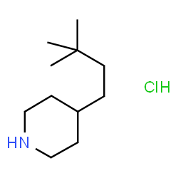 ChemSpider 2D Image | 4-(3,3-Dimethylbutyl)piperidine hydrochloride (1:1) | C11H24ClN
