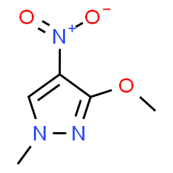 ChemSpider 2D Image | 3-Methoxy-1-methyl-4-nitro-1H-pyrazole | C5H7N3O3