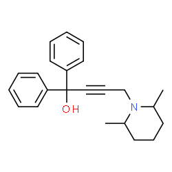 ChemSpider 2D Image | 4-(2,6-Dimethyl-1-piperidinyl)-1,1-diphenyl-2-butyn-1-ol | C23H27NO