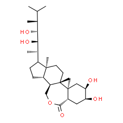 ChemSpider 2D Image | (3aS,5S,6R,7aS,7bS,9aS,12aS,12bS)-10-[(2S,3S,4R,5R)-3,4-Dihydroxy-5,6-dimethyl-2-heptanyl]-5,6-dihydroxy-7a,7b,9a-trimethylhexadecahydro-3H-benzo[c]indeno[5,4-e]oxepin-3-one | C29H50O6