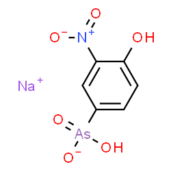 ChemSpider 2D Image | MONOSODIUM 3-NITRO-4-HYDROXYPHENYLARSONATE | C6H5AsNNaO6