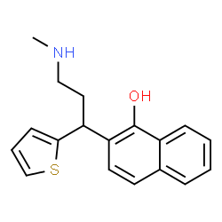 ChemSpider 2D Image | 2-[3-(Methylamino)-1-(2-thienyl)propyl]-1-naphthol | C18H19NOS