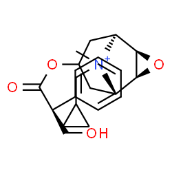 ChemSpider 2D Image | (1S,2R,4S,5S,9S)-9-(Cyclopropylmethyl)-7-{[(2S)-3-hydroxy-2-phenylpropanoyl]oxy}-9-methyl-3-oxa-9-azoniatricyclo[3.3.1.0~2,4~]nonane | C21H28NO4