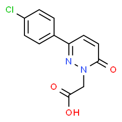 ChemSpider 2D Image | [3-(4-Chlorophenyl)-6-oxo-1(6H)-pyridazinyl]acetic acid | C12H9ClN2O3