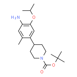 ChemSpider 2D Image | tert-butyl 4-(4-amino-5-isopropoxy-2-methylphenyl)piperidine-1-carboxylate | C20H32N2O3