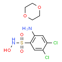 ChemSpider 2D Image | 2-Amino-4,5-dichloro-N-hydroxybenzenesulfonamide - 1,4-dioxane (1:1) | C10H14Cl2N2O5S