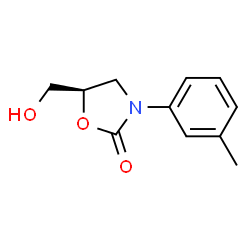 ChemSpider 2D Image | (5R)-5-(Hydroxymethyl)-3-(3-methylphenyl)-1,3-oxazolidin-2-one | C11H13NO3