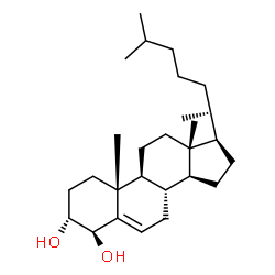 ChemSpider 2D Image | (3alpha,4beta,20R)-Cholest-5-ene-3,4-diol | C27H46O2