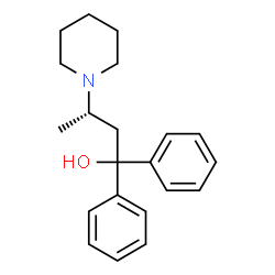 ChemSpider 2D Image | (3S)-1,1-Diphenyl-3-(1-piperidinyl)-1-butanol | C21H27NO