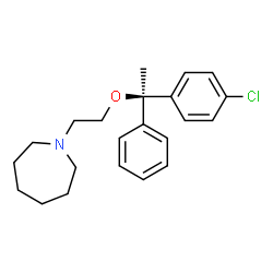 ChemSpider 2D Image | 1-{2-[(1R)-1-(4-Chlorophenyl)-1-phenylethoxy]ethyl}azepane | C22H28ClNO