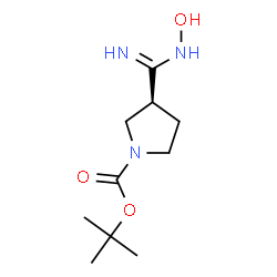 ChemSpider 2D Image | 2-Methyl-2-propanyl (3S)-3-(N-hydroxycarbamimidoyl)-1-pyrrolidinecarboxylate | C10H19N3O3