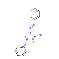 ChemSpider 2D Image | 1-[(E)-(4-Methylbenzylidene)amino]-4-phenyl-1H-imidazol-2-amine | C17H16N4