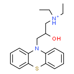 ChemSpider 2D Image | N,N-Diethyl-2-hydroxy-3-(10H-phenothiazin-10-yl)-1-propanaminium | C19H25N2OS