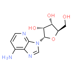 ChemSpider 2D Image | 3-(alpha-D-Ribofuranosyl)-3H-imidazo[4,5-b]pyridin-7-amine | C11H14N4O4