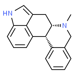 ChemSpider 2D Image | (6aS,12bR)-7-Methyl-4,6,6a,7,8,12b-hexahydroindolo[4,3-ab]phenanthridine | C19H18N2