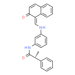 ChemSpider 2D Image | (2S)-N-(3-{[(E)-(2-Oxo-1(2H)-naphthalenylidene)methyl]amino}phenyl)-2-phenylpropanamide | C26H22N2O2