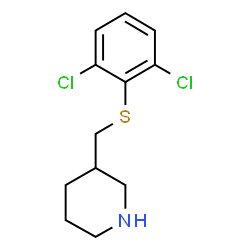 ChemSpider 2D Image | 3-{[(2,6-Dichlorophenyl)sulfanyl]methyl}piperidine | C12H15Cl2NS