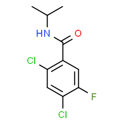 ChemSpider 2D Image | 2,4-Dichloro-5-fluoro-N-isopropylbenzamide | C10H10Cl2FNO