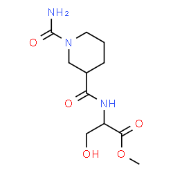 ChemSpider 2D Image | Methyl N-[(1-carbamoyl-3-piperidinyl)carbonyl]serinate | C11H19N3O5