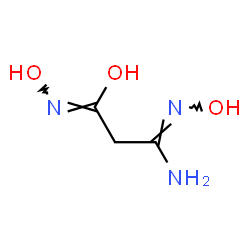 ChemSpider 2D Image | N-Hydroxy-3-(hydroxyamino)-3-iminopropanamide | C3H7N3O3