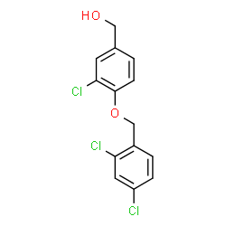 ChemSpider 2D Image | {3-Chloro-4-[(2,4-dichlorobenzyl)oxy]phenyl}methanol | C14H11Cl3O2