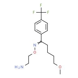 ChemSpider 2D Image | 5-Methoxy-1-[4-(trifluoromethyl)phenyl]-1-pentanone O-(2-aminoethyl)oxime | C15H21F3N2O2