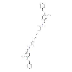ChemSpider 2D Image | N'~1~,N'~10~-Bis[4-(benzyloxy)-3-methoxybenzylidene]decanedihydrazide | C40H46N4O6