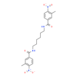 ChemSpider 2D Image | N,N'-1,6-Hexanediylbis(3-methyl-4-nitrobenzamide) | C22H26N4O6