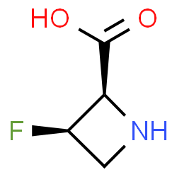 ChemSpider 2D Image | (2R,3R)-3-Fluoro-2-azetidinecarboxylic acid | C4H6FNO2