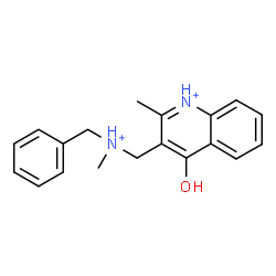 ChemSpider 2D Image | 3-{[Benzyl(methyl)ammonio]methyl}-4-hydroxy-2-methylquinolinium | C19H22N2O