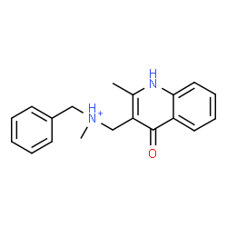 ChemSpider 2D Image | N-Benzyl-N-methyl(2-methyl-4-oxo-1,4-dihydro-3-quinolinyl)methanaminium | C19H21N2O