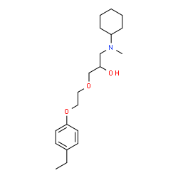 ChemSpider 2D Image | 1-[Cyclohexyl(methyl)amino]-3-[2-(4-ethylphenoxy)ethoxy]-2-propanol | C20H33NO3
