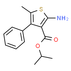 ChemSpider 2D Image | Isopropyl 2-amino-5-methyl-4-phenyl-3-thiophenecarboxylate | C15H17NO2S
