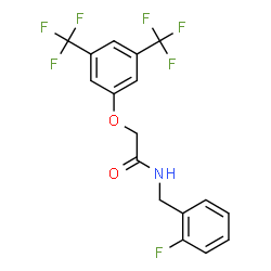 ChemSpider 2D Image | 2-[3,5-Bis(trifluoromethyl)phenoxy]-N-(2-fluorobenzyl)acetamide | C17H12F7NO2