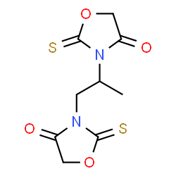 ChemSpider 2D Image | 3,3'-(1,2-Propanediyl)bis(2-thioxo-1,3-oxazolidin-4-one) | C9H10N2O4S2