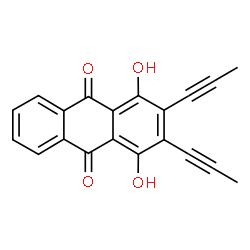 ChemSpider 2D Image | 1,4-Dihydroxy-2,3-di(1-propyn-1-yl)-9,10-anthraquinone | C20H12O4