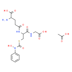 ChemSpider 2D Image | gamma-Glutamyl-S-[hydroxy(phenyl)carbamoyl]cysteinylglycine acetate (1:1) | C19H26N4O10S