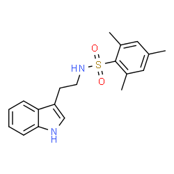 ChemSpider 2D Image | N-[2-(1H-Indol-3-yl)ethyl]-2,4,6-trimethylbenzenesulfonamide | C19H22N2O2S