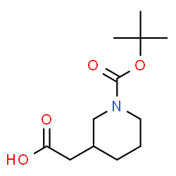 ChemSpider 2D Image | N-Boc-3-piperidineacetic acid | C12H21NO4
