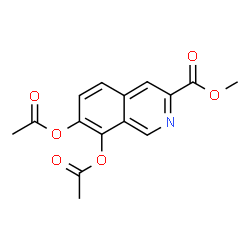 ChemSpider 2D Image | Methyl 7,8-diacetoxy-3-isoquinolinecarboxylate | C15H13NO6