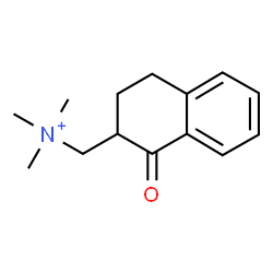 ChemSpider 2D Image | N,N,N-Trimethyl(1-oxo-1,2,3,4-tetrahydro-2-naphthalenyl)methanaminium | C14H20NO