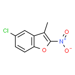 ChemSpider 2D Image | 5-Chloro-3-methyl-2-nitrobenzofuran | C9H6ClNO3
