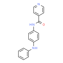 ChemSpider 2D Image | N-(4-Anilinophenyl)isonicotinamide | C18H15N3O
