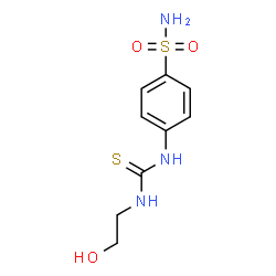 ChemSpider 2D Image | 4-{[(2-Hydroxyethyl)carbamothioyl]amino}benzenesulfonamide | C9H13N3O3S2