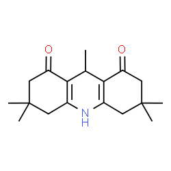 ChemSpider 2D Image | 3,3,6,6,9-Pentamethyl-3,4,6,7,9,10-hexahydro-1,8(2H,5H)-acridinedione | C18H25NO2